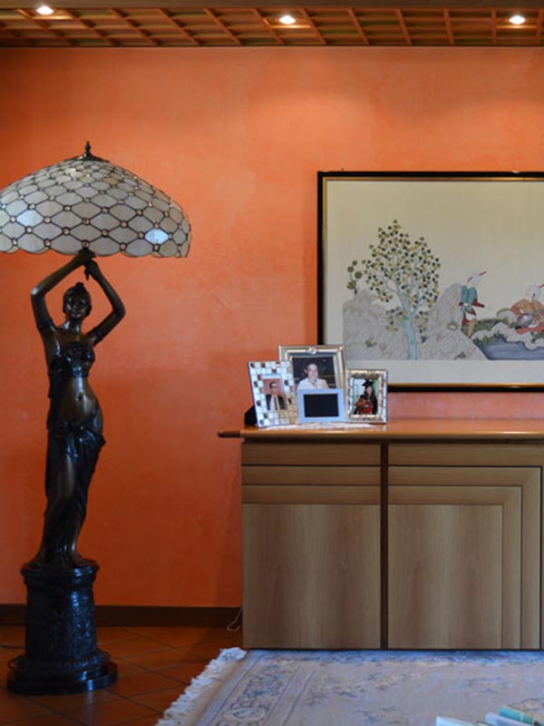 Salotto in stucco veneziano lucido